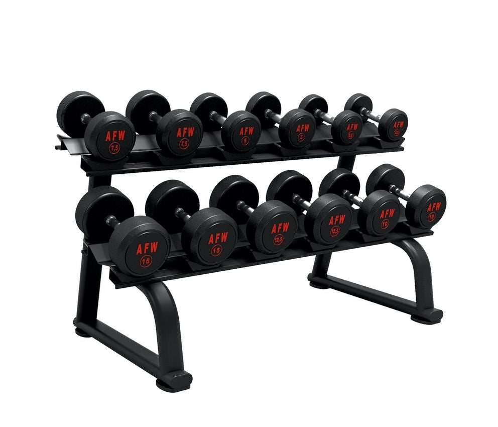 Rack mancuernas 2 baldas 6 pares