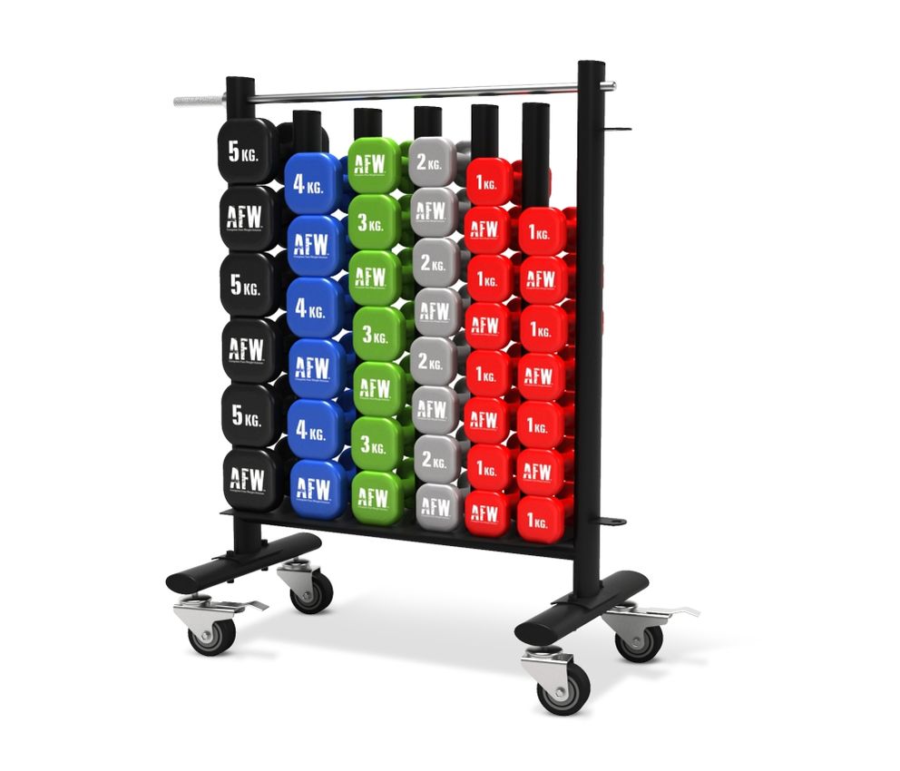 Rack de mancuernas vinilo 6L.