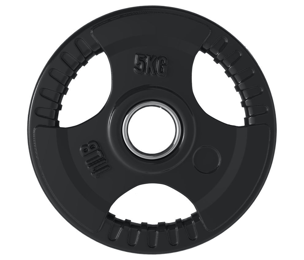 Discos de goma con 3 agarres TRI GRIP 5 kg.