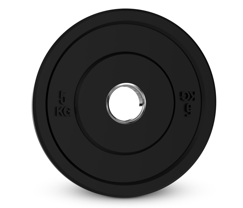 Discos de goma bumper negro - 25 kg.