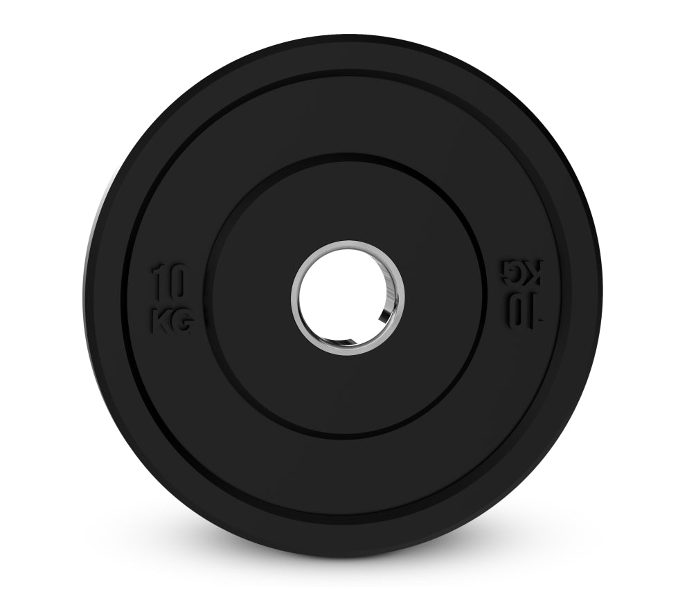 Discos de goma bumper negro - 15 kg.