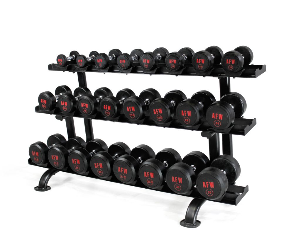 Rack mancuernas 3 baldas 12 pares