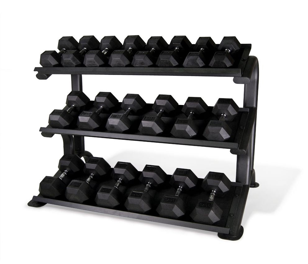 Rack mancuernas hexagonales 3 bandejas