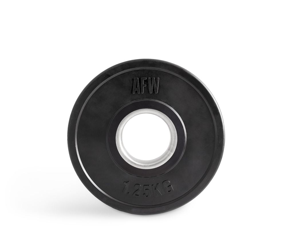 Discos Fraccionales Bumper negro 1.25 KG