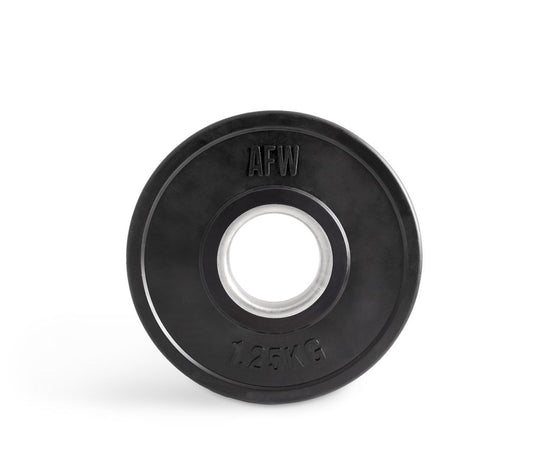 Discos Fraccionales Bumper negro 1.25 KG